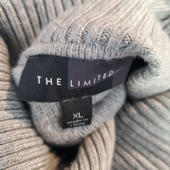 The Limited Gray Knit Modern Textured Pattern Turtleneck Sweater XL - Picture 10 of 12